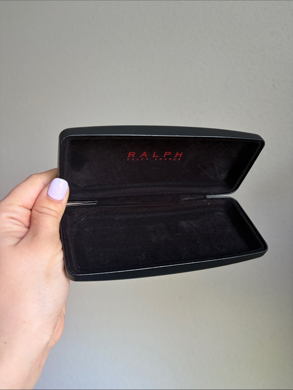 Ralph Lauren Black Hard Eyewear Case with Embossed Logo - Picture 3 of 4